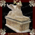 Hand carved travertine garden animal Statue